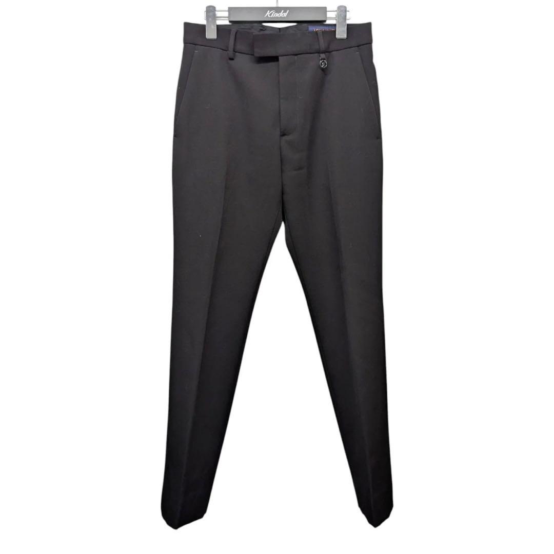 極美品 Louis Vuitton ブラック テーパードスラックス