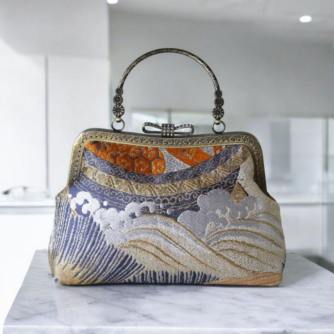 アンティーク婚礼丸帯リメイク礼装バック/和装バッグ/パーティー/着物リメイク