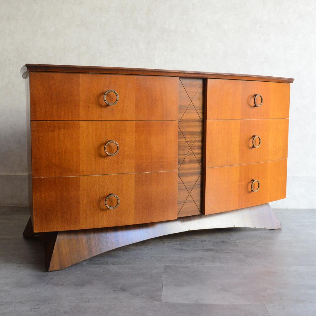 ねこ　イギリスヴィンテージ チェスト ショートサイドボード リビングボード