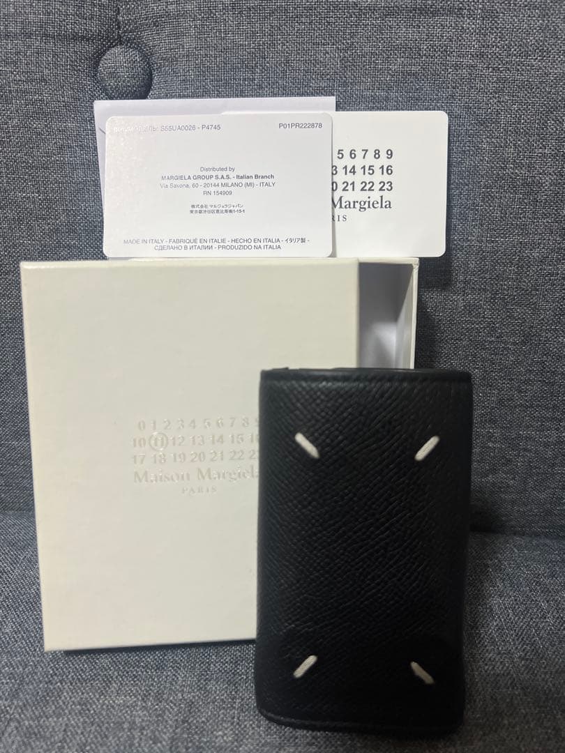 【正規品保証カード他付属品付】Maison Margiela ブラックキーケース