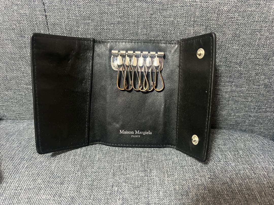 【正規品保証カード他付属品付】Maison Margiela ブラックキーケース