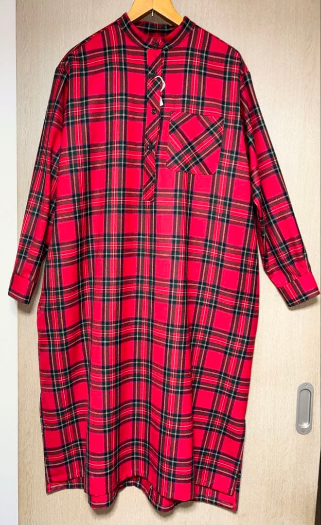 サラウェアsarah wear未使用タグ付ウール赤レッドチェックワンピース日本製