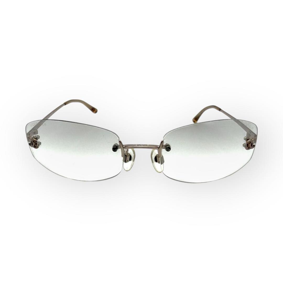 CHANEL シャネル　リムレス　サングラス　ココマーク　オーバル　Y2K