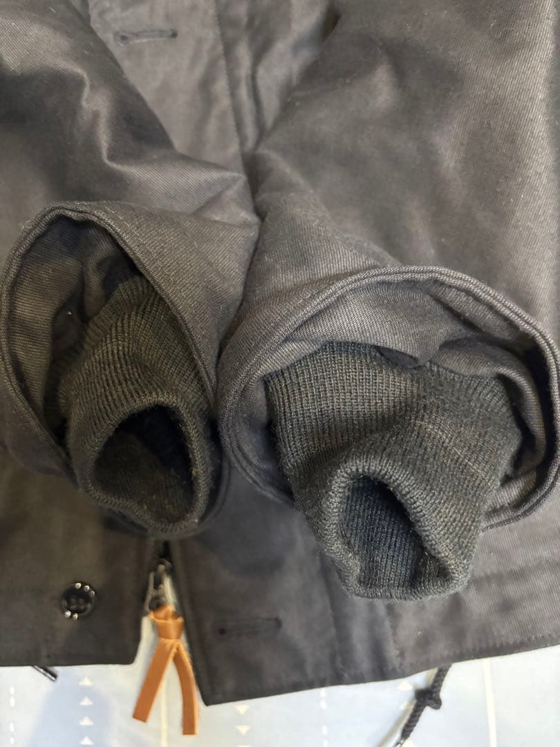 ヒューストンN-1 デッキジャケット 日本製 メンズ　ブラック　サイズ40(L)