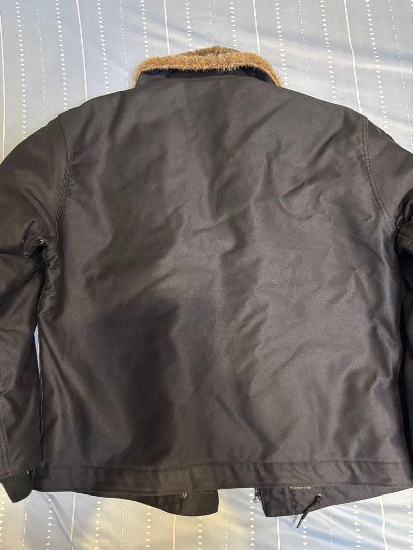 ヒューストンN-1 デッキジャケット 日本製 メンズ　ブラック　サイズ40(L)