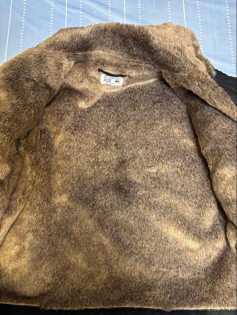 ヒューストンN-1 デッキジャケット 日本製 メンズ　ブラック　サイズ40(L)