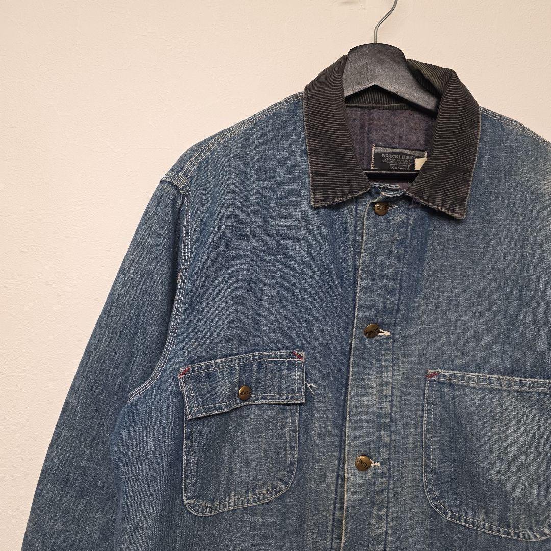 60s SEARS シアーズ　デニムカバーオール　ブランケットライナー　サイズL