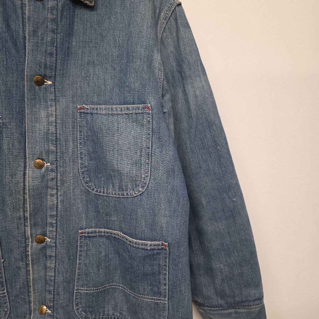 60s SEARS シアーズ　デニムカバーオール　ブランケットライナー　サイズL