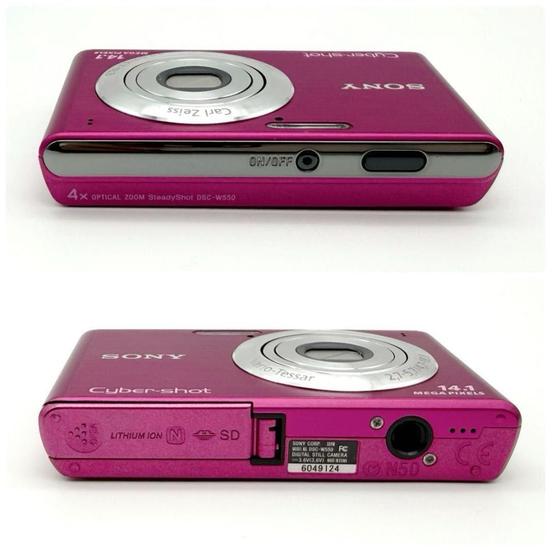 【動作確認済】SONY サイバーショット DSC-W550 デジカメ ピンク