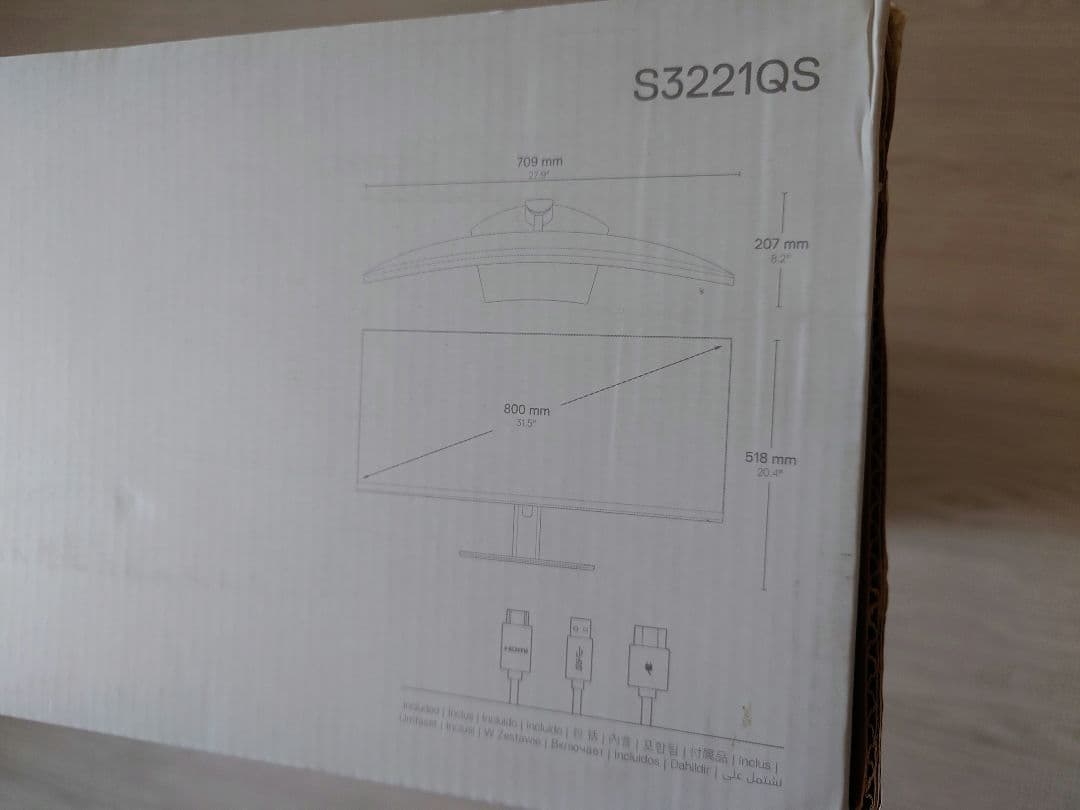 Dell S3221QS 31.5インチ モニター 曲面 4K ディスプレイ