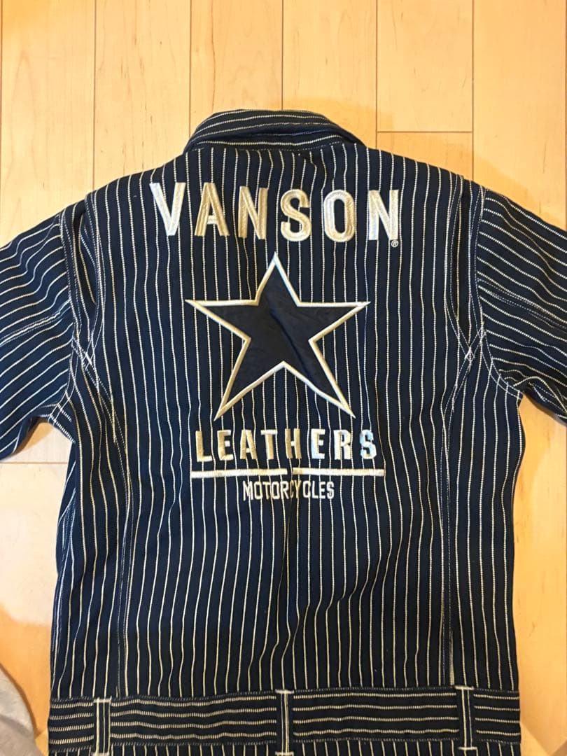 未使用　Vanson ストライプ　つなぎ　 M