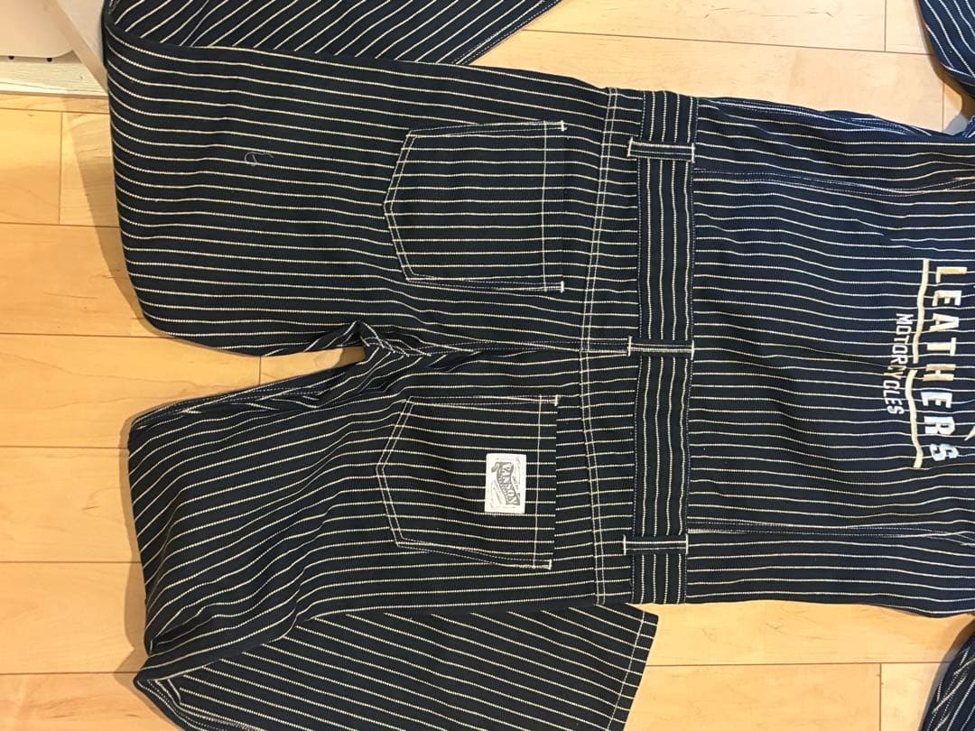 未使用　Vanson ストライプ　つなぎ　 M
