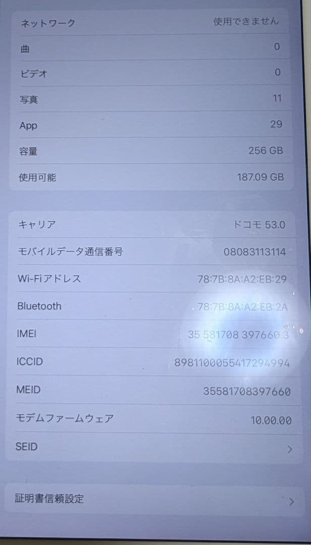 Apple iPad Pro 10.5インチ 256GBオオタ