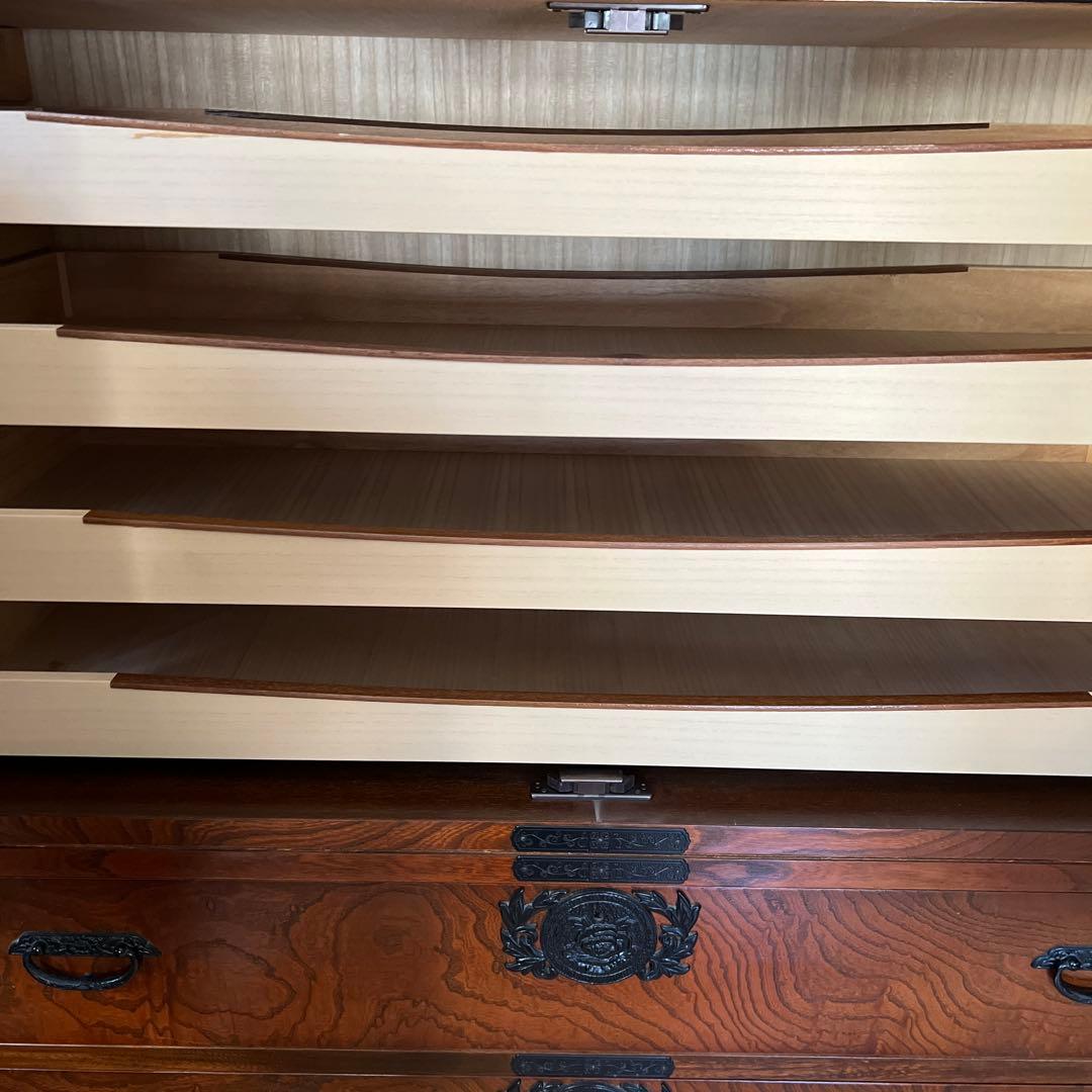 四尺三ツ抽着物桐箪笥 鍵付 衣装盆 相模原市 和箪笥 民藝たんす 時代箪笥