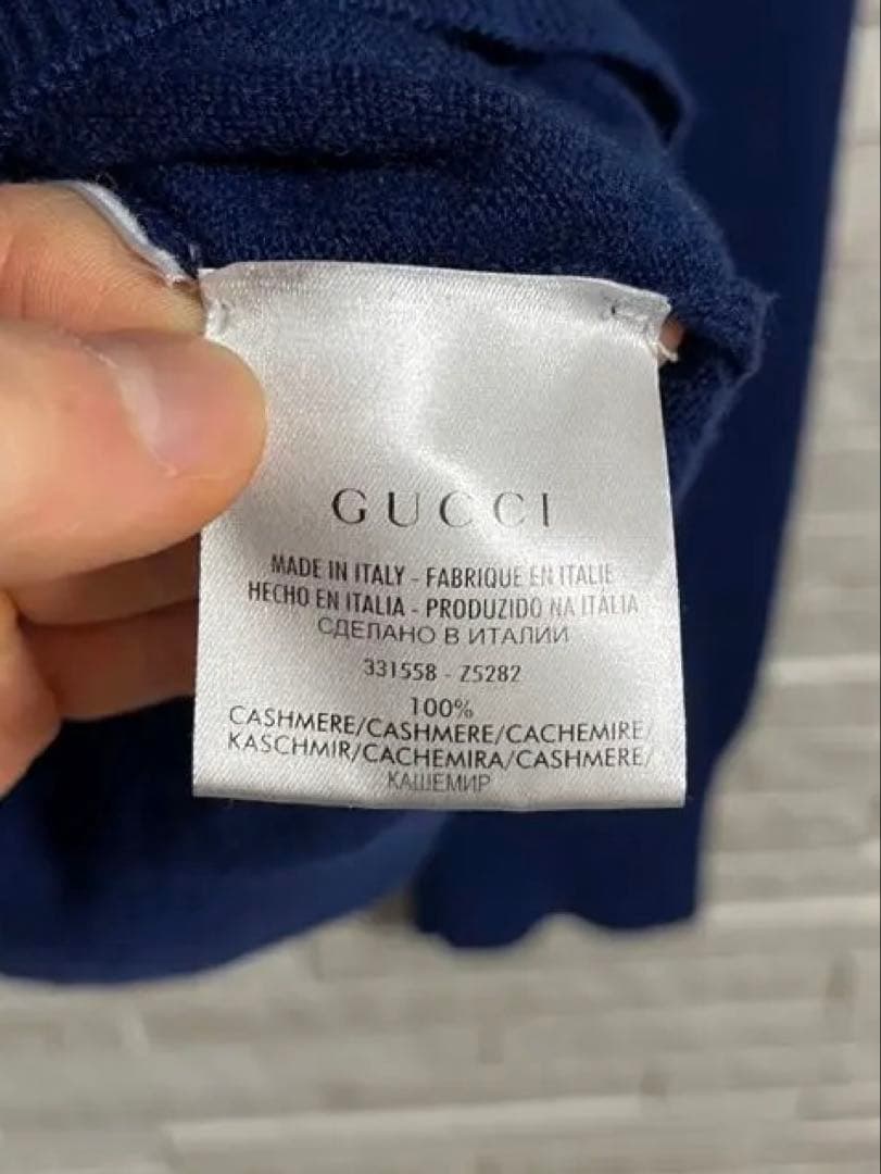 GUCCI カシミヤニット　ネイビー　size S