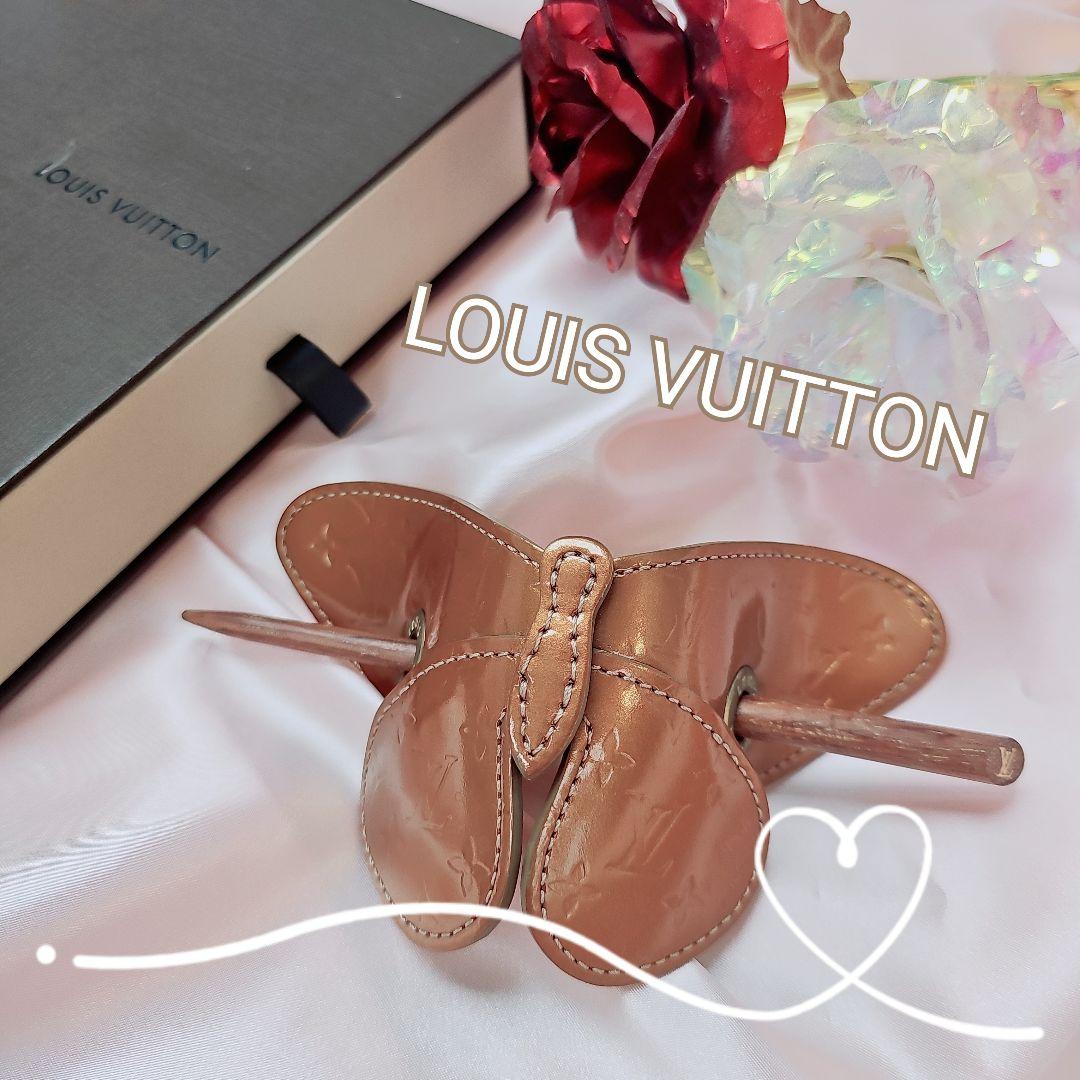 LOUIS VUITTON バタフライ モノグラム　ゴールド金具 バレッタ
