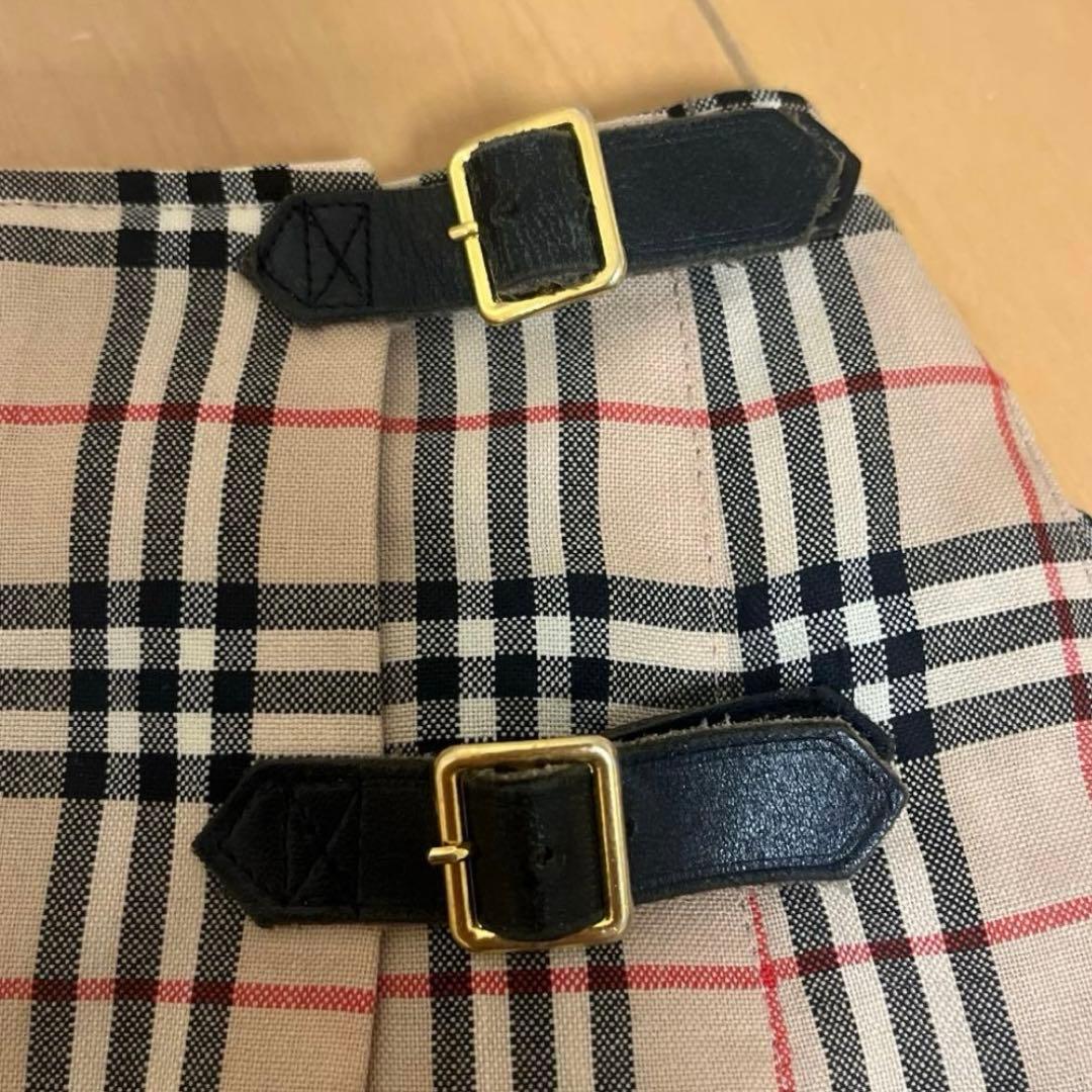 バーバリー　プリーツ　巻きスカート