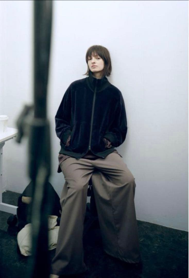 トップス ANCELLM 24awVELOUR SWITCHING JACKET