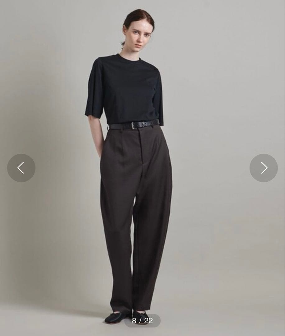 お値下げ不可【LOEFF】ロエフ ウール ギャバ ボンタン パンツ ブラウン