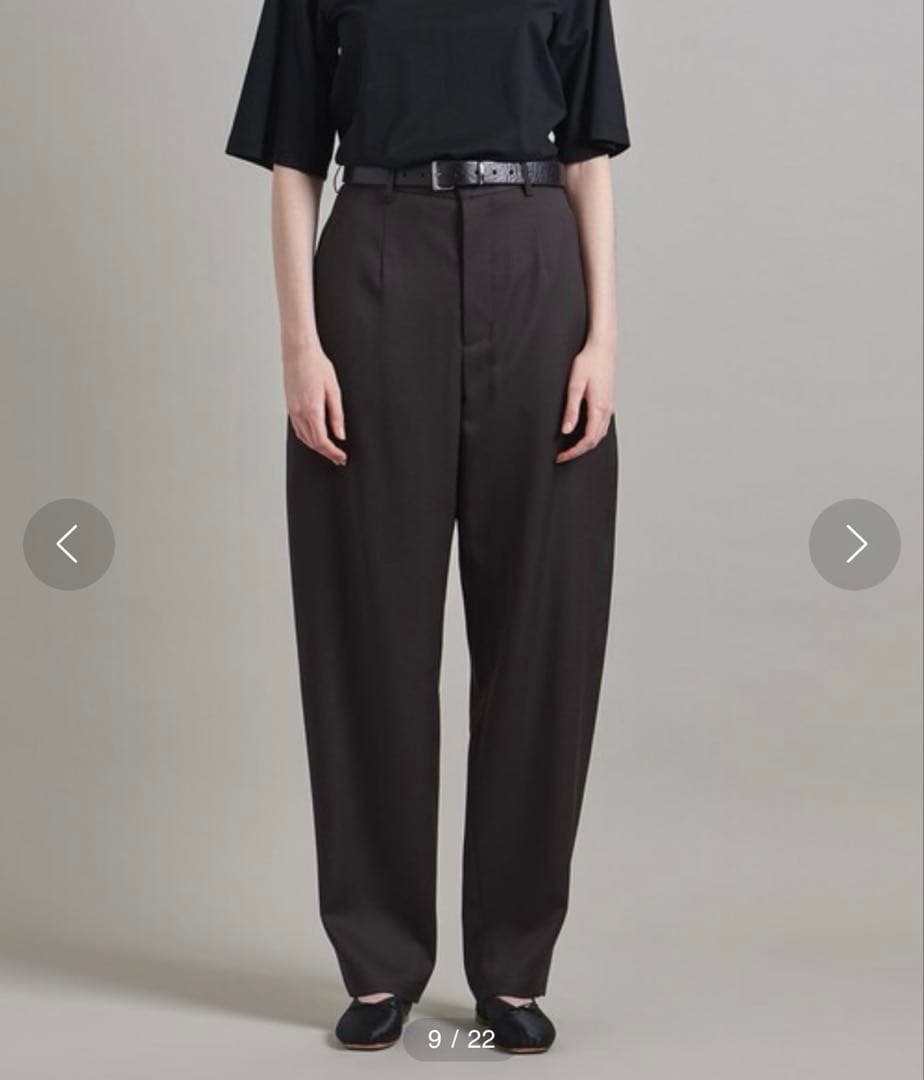 お値下げ不可【LOEFF】ロエフ ウール ギャバ ボンタン パンツ ブラウン