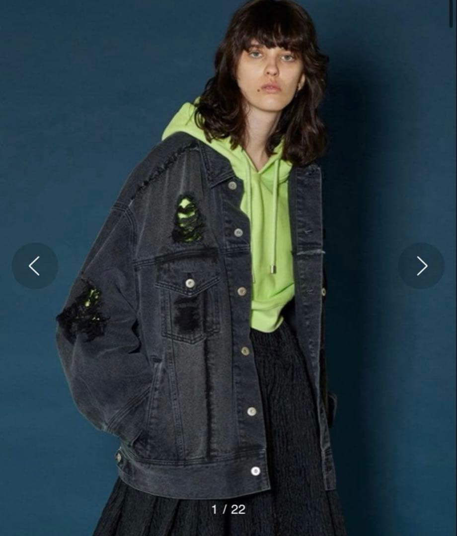 MAISON SPECIAL クラッシュデニムブルゾン