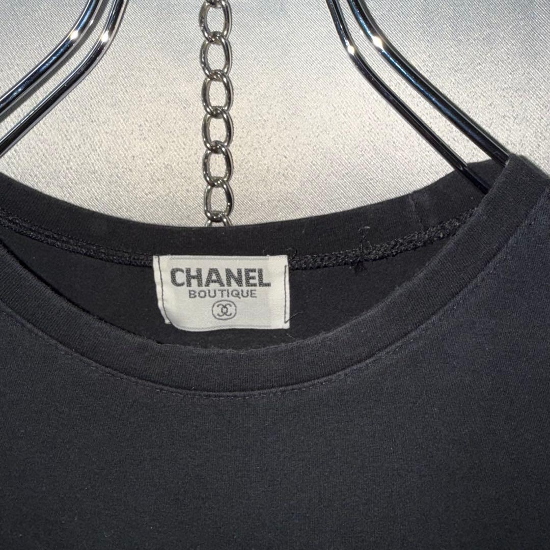 CHANEL ブラック Tシャツ カメリア　桜　y2k