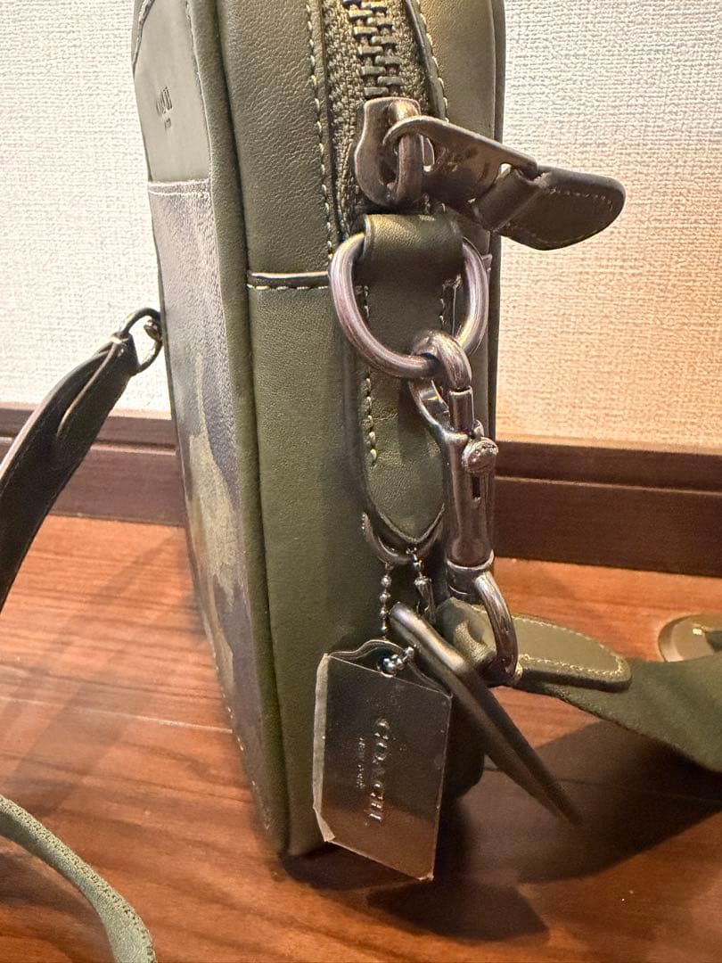 ★美品★COACH カモフラージュ レザーショルダーバッグ