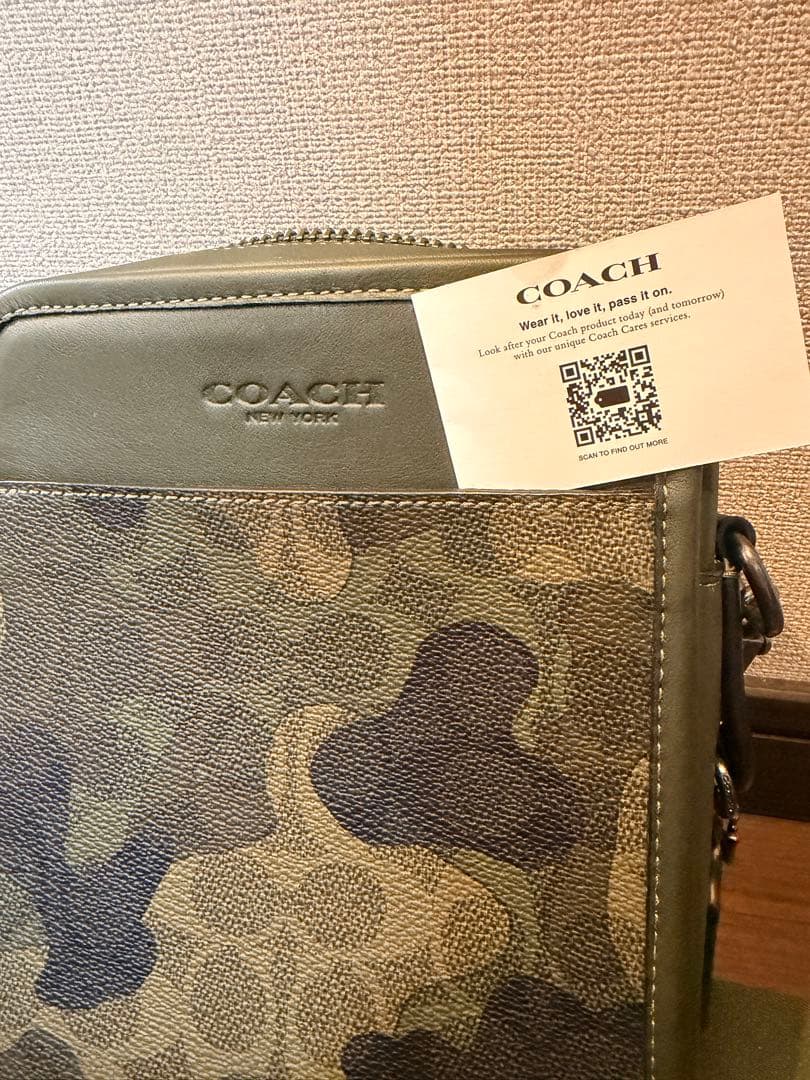 ★美品★COACH カモフラージュ レザーショルダーバッグ