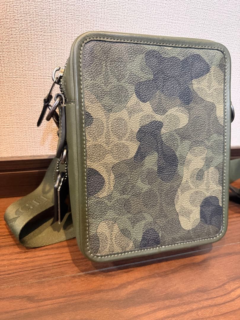 ★美品★COACH カモフラージュ レザーショルダーバッグ