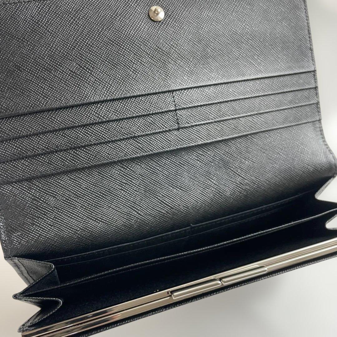 美品★BURBERRY★長財布　レザーノバチェック　ブラック