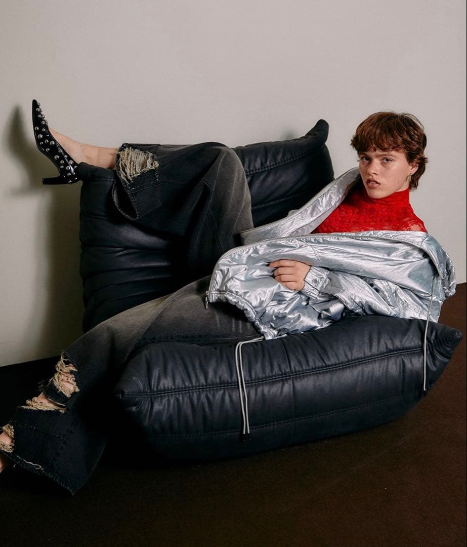 maisonspecial エナメル パッファー ブルゾン