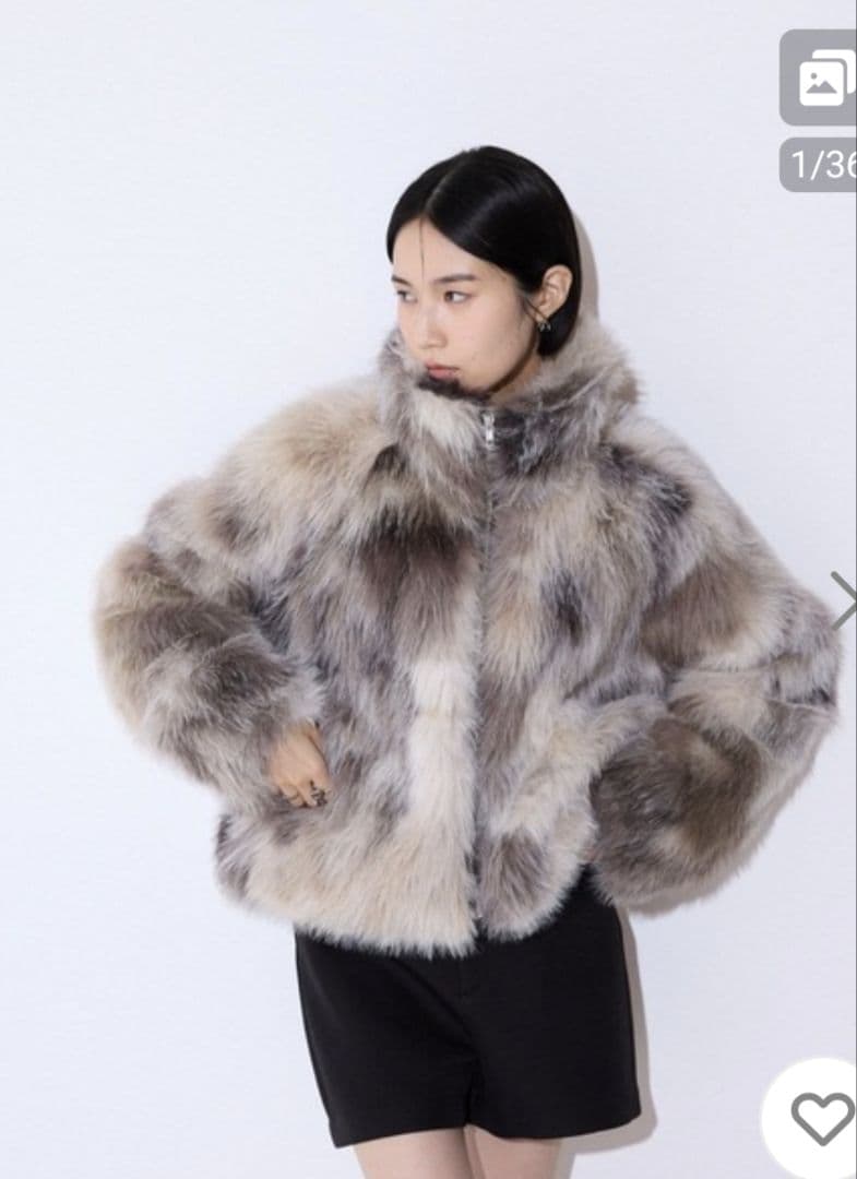 新品　JEANASIS　MIXカラーファーブルゾン