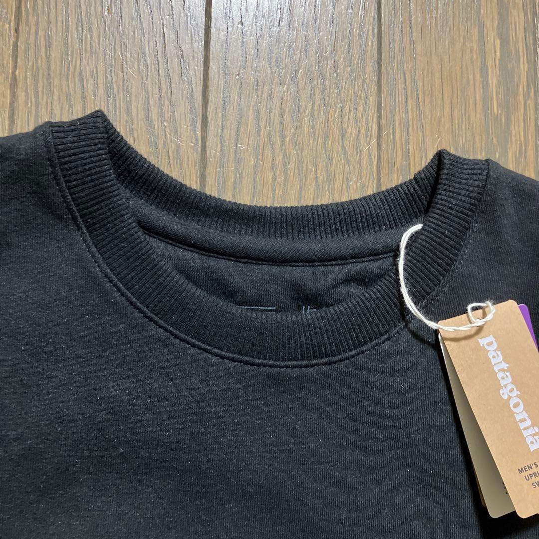 新品 パタゴニア P-6 Label ブラック S スウエット トレーナー裏起毛