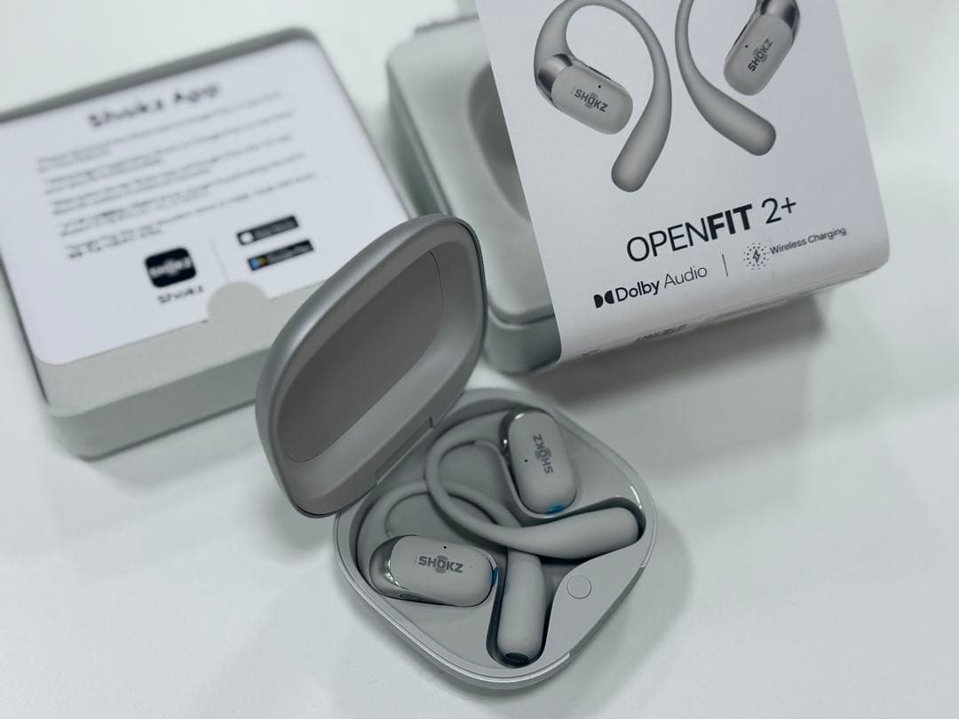 最新SHOKZ OPENFIT2+ ワイヤレスイヤホンショックス オープンイヤー