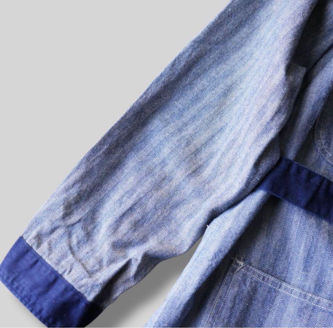 ヘリンボーンワークコート ショップコート メカニックコート 80's ロング