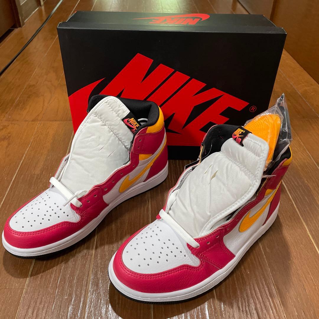 シューズ(男性用) NIKE AIR JORDAN 1 HIGH OG FUSION RED