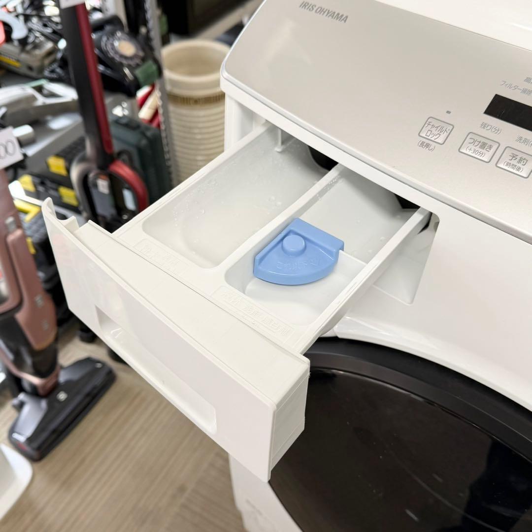 アイリス 2020年製 8.0/3.0kgドラム式洗濯機 ふんわり乾燥 温水洗浄