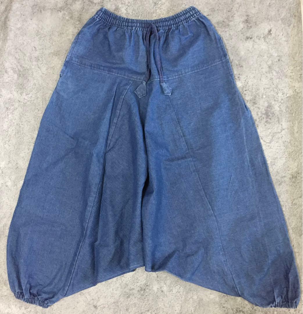 【美品】【特注一点物】デニムサルエルパンツ 古着ビンテージ韓国y2kグランジ