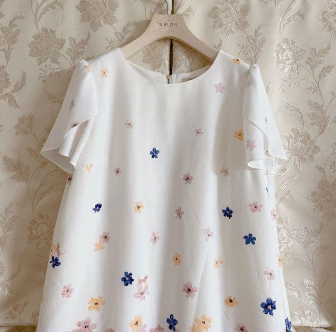 美品 大きいサイズ ローズティアラ 花柄 街柄 ワンピース