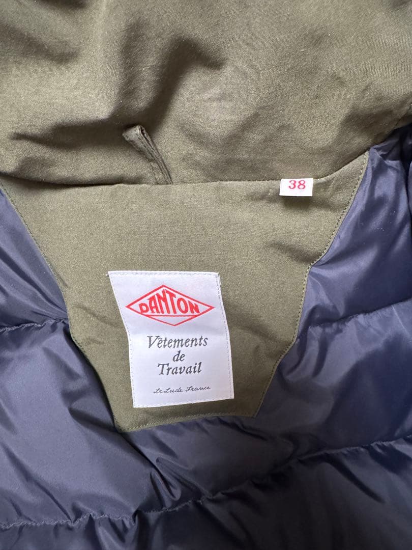 DANTON　ダウンジャケット　オリーブ色 サイズ38