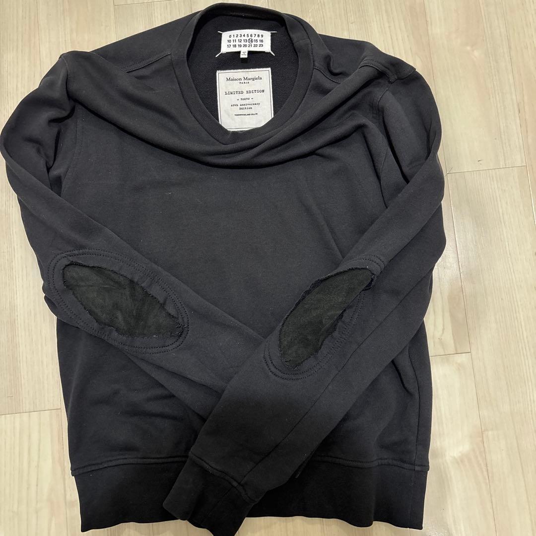 Maison Margiela エルボーパッチ　スウェット　ブラック44