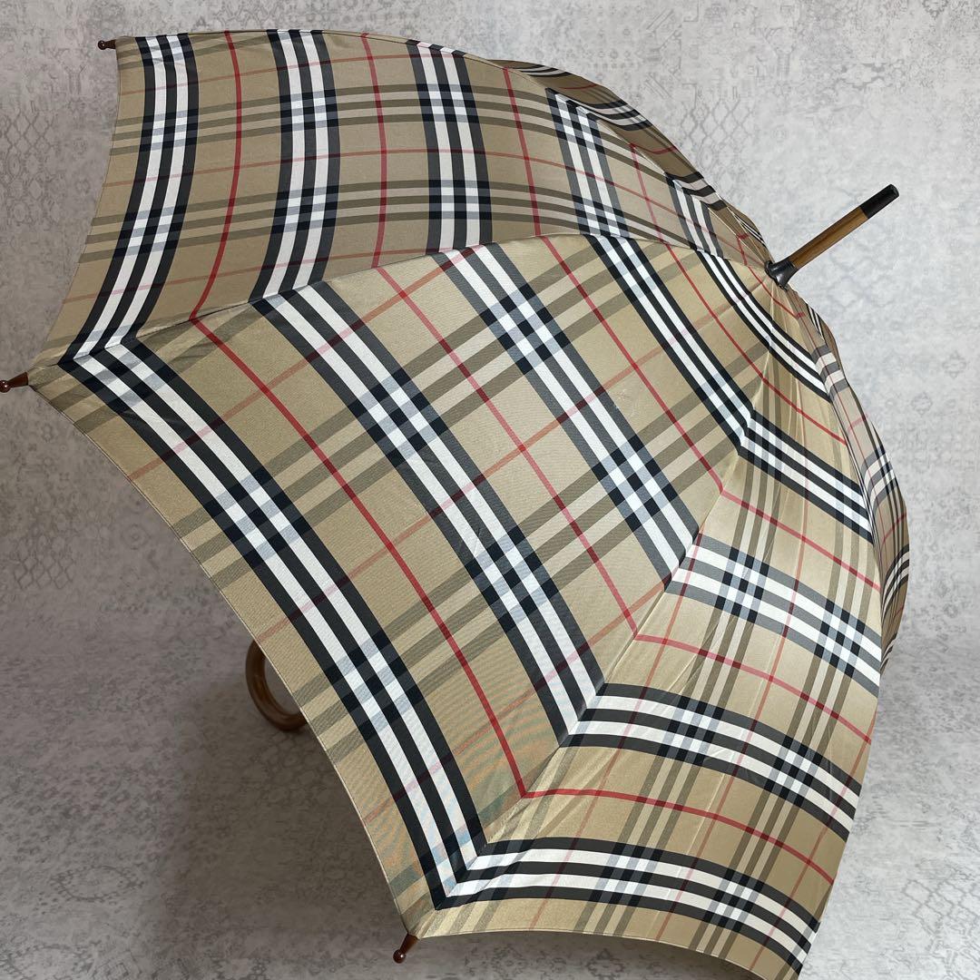 Burberrys バーバリー オーロラ社 長傘 ユニセックス ノバチェック柄
