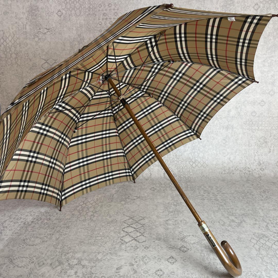 Burberrys バーバリー オーロラ社 長傘 ユニセックス ノバチェック柄