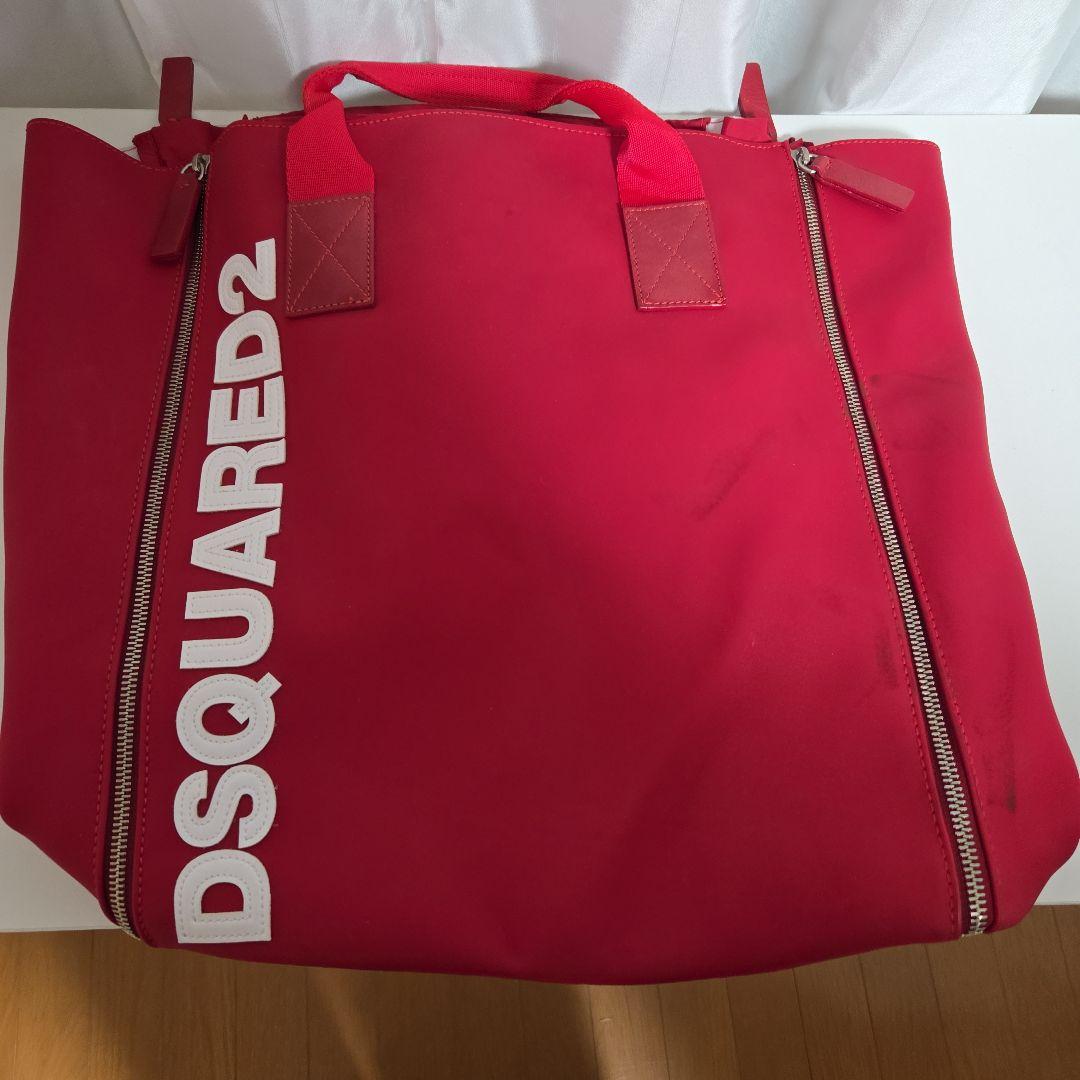 DSQUARED2 赤 トートバッグ ジッパー付き