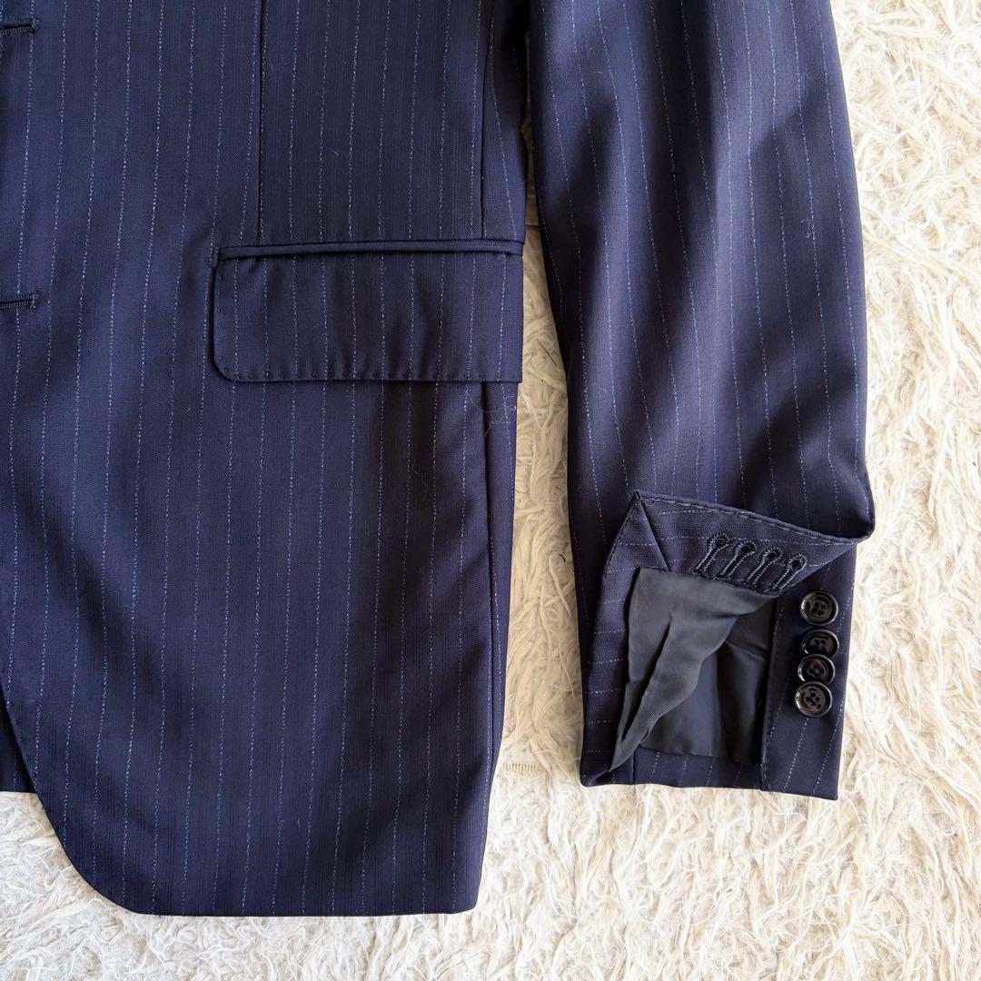 <美品>TAGLIATORE VESVIO ネイビー ウール ジャケット 42
