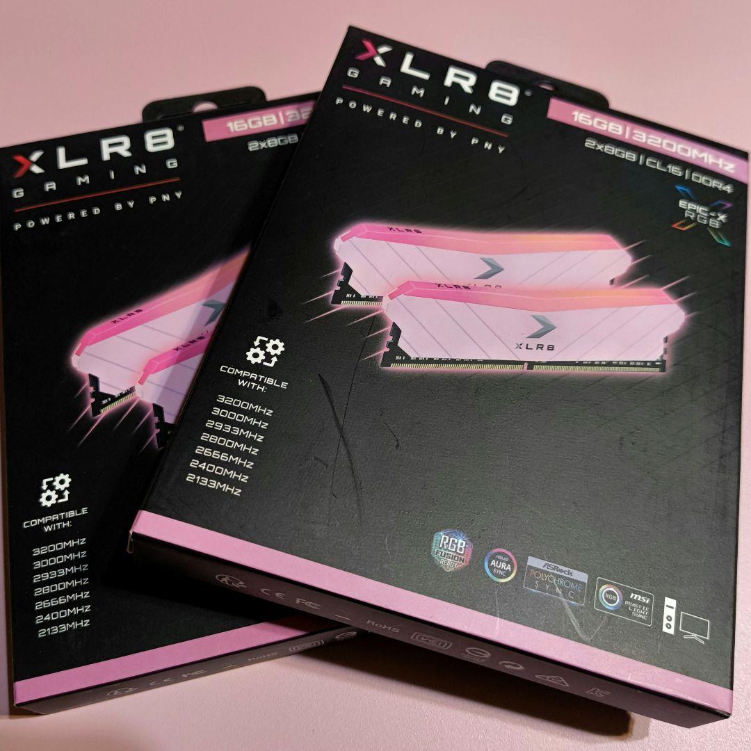 PNY XLR8 DDR4 32GB 3200MHz メモリ 8GB×4 ピンク