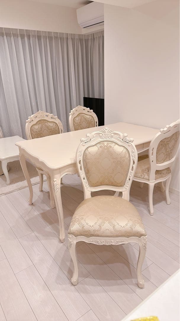 【リリー】猫脚 ダイニングチェア ヨーロッパ風 フレンチスタイル