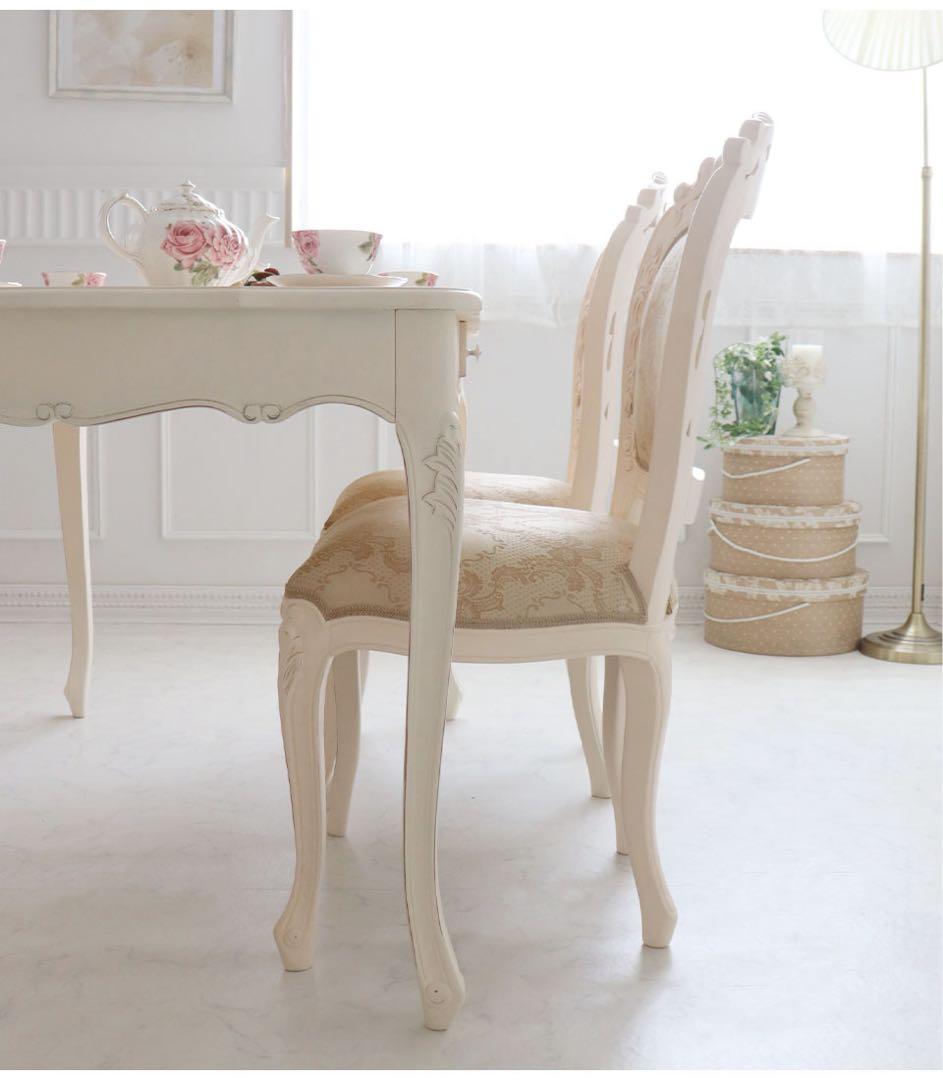 【リリー】猫脚 ダイニングチェア ヨーロッパ風 フレンチスタイル