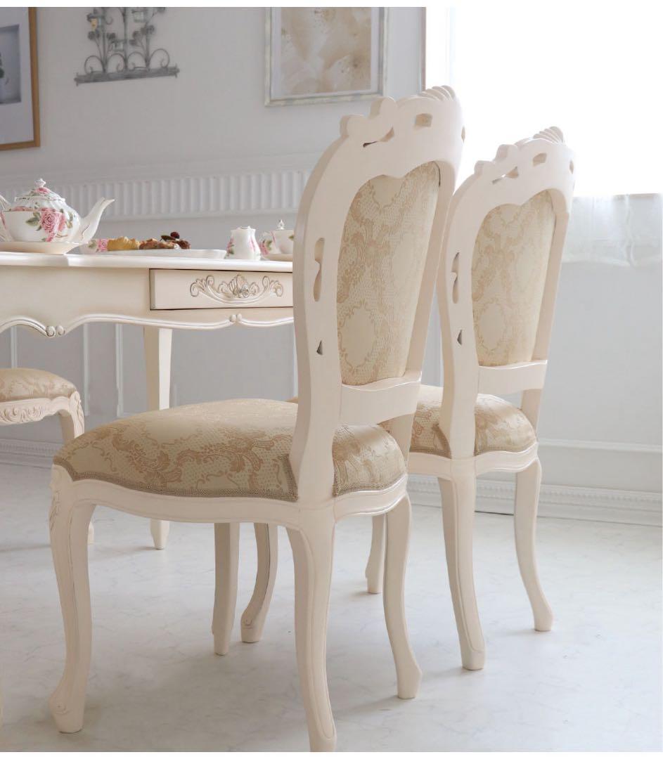 【リリー】猫脚 ダイニングチェア ヨーロッパ風 フレンチスタイル