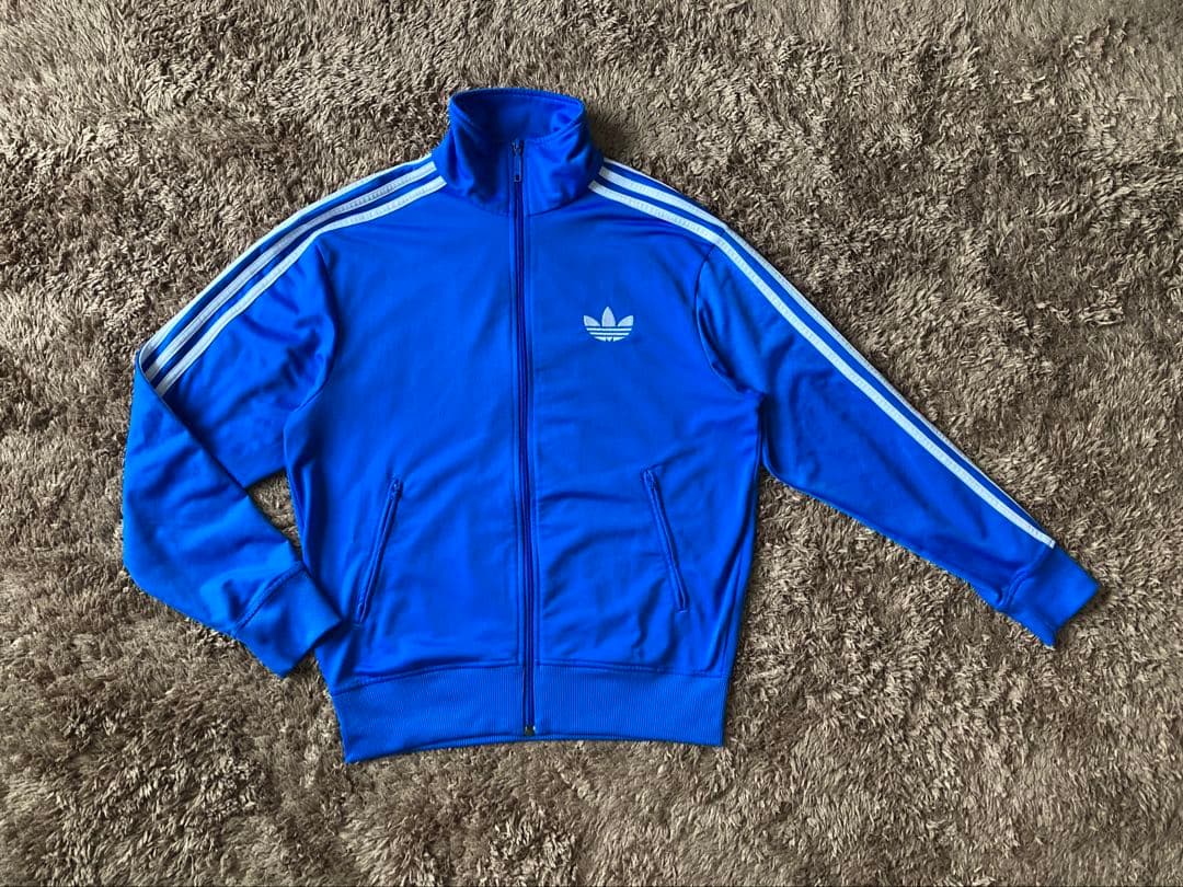 00's adidas アディダス トラック ジャケット ジャージ M ブルー